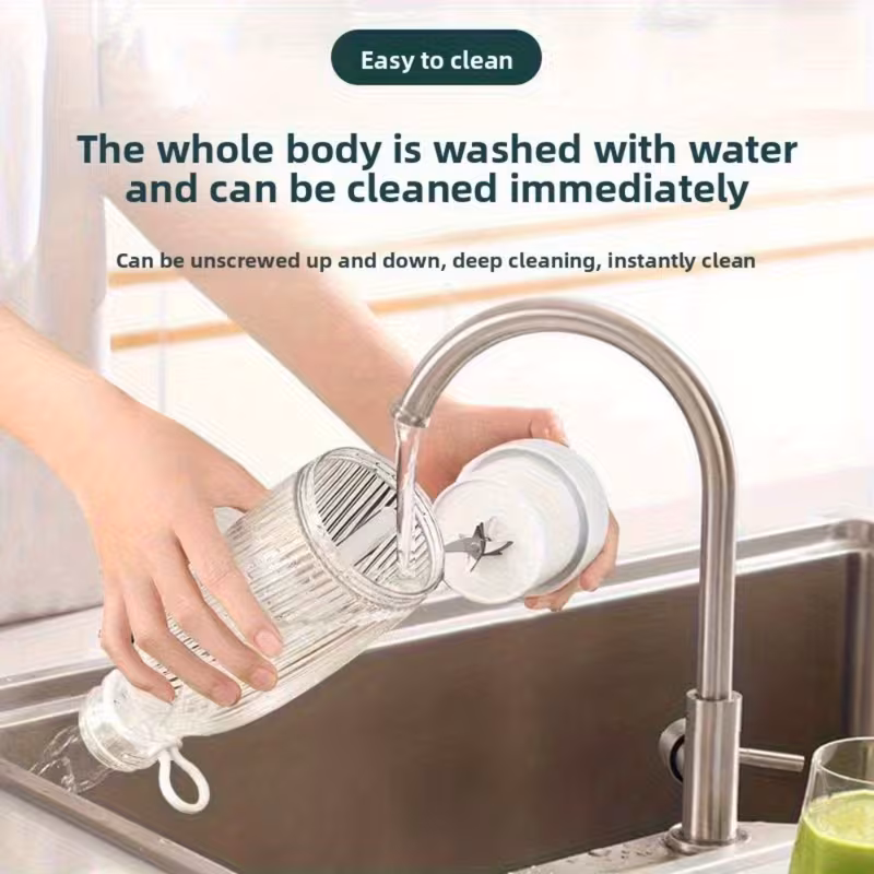 portable usb rechargeable juicer cup multi functional for fresh juice ideal for students and home grade pp material lithium battery 36v or below juicer for home use compact juicer durable plastic Product details 3