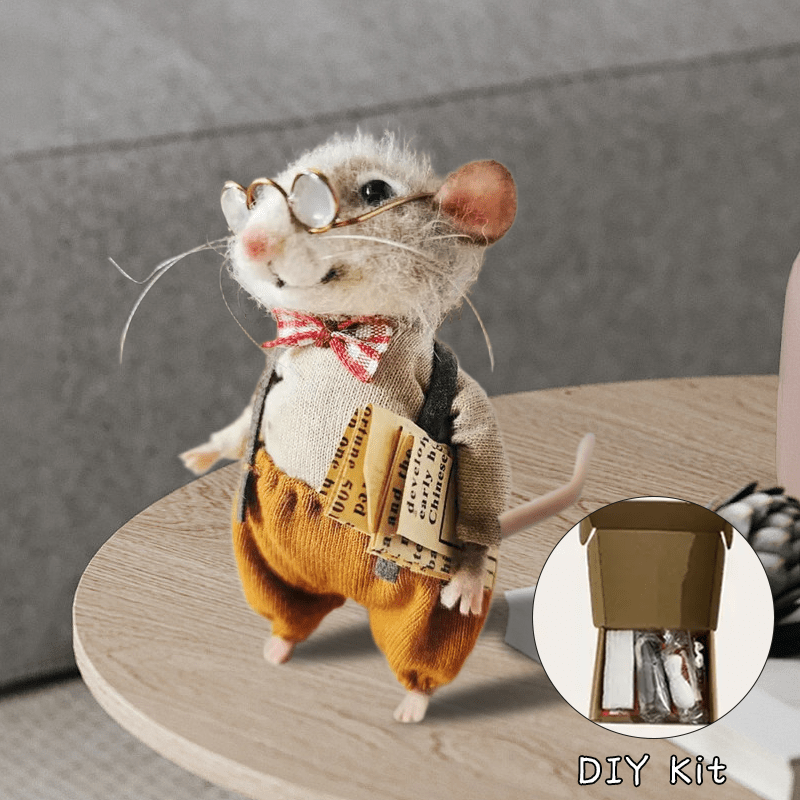 

Diy Needle Felting Kit - Cute Mouse Ornament, Handcrafted Fabric Animal Doll, Home & Party Decor, Ideal Gift For Craft Lovers