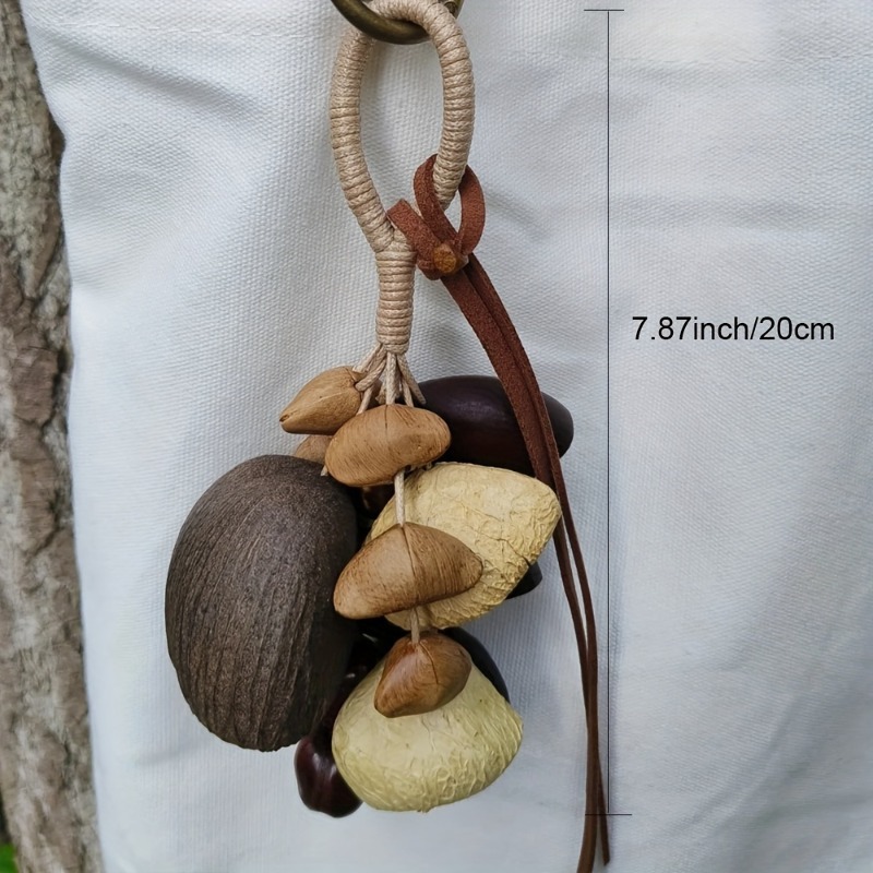 Vintage Handmade Shell Wind Chime, Featuring A Hand Bell And Seed Beads | Wooden Bell, Suitable For Outdoor/hanging Decoration, Seed Relaxation Instrument, Bag/pendant - Music, No Electricity Required