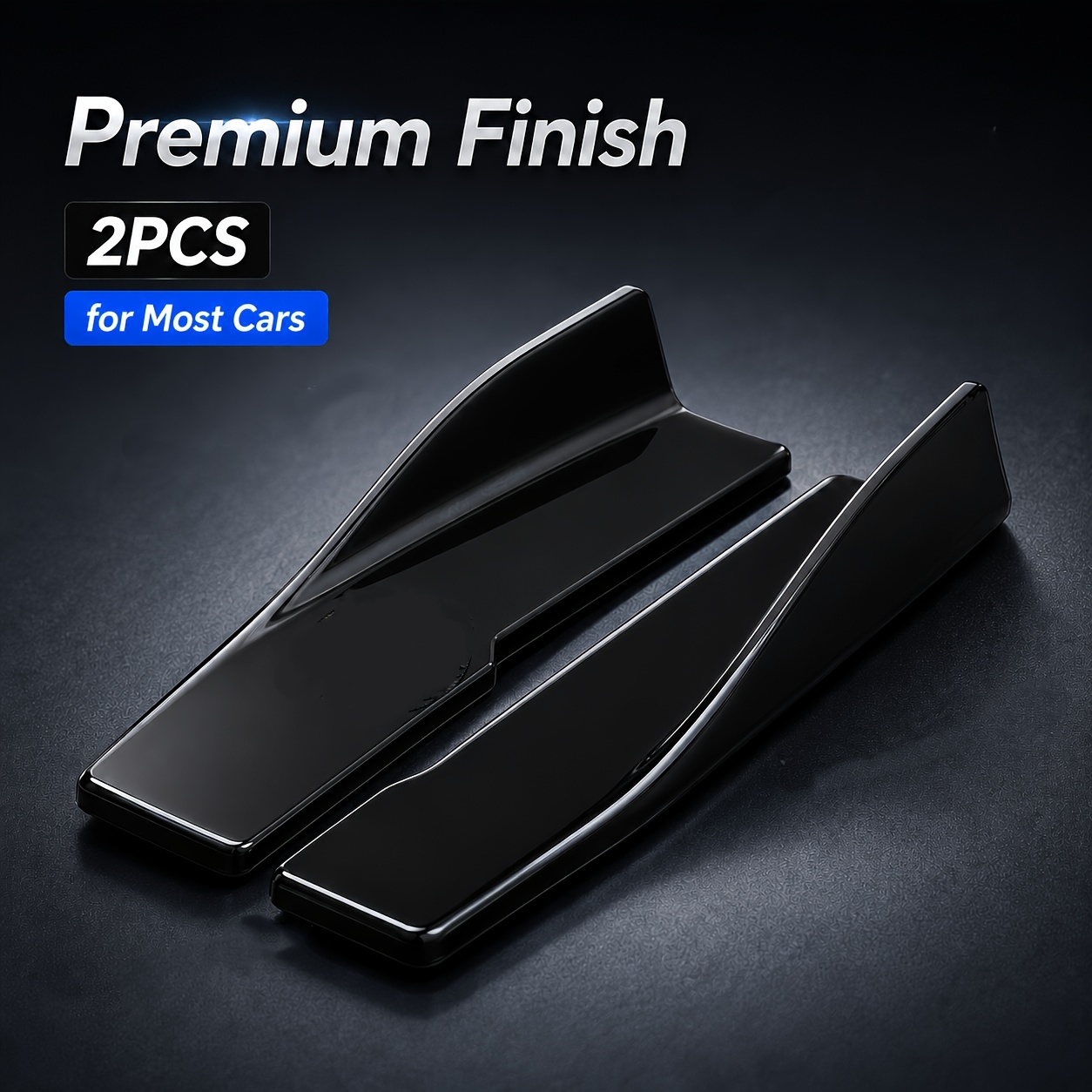 TEMU 2-pack Car Rear Bumper Anti-collision Plate Diffuser Separator, Universal Anti-scratch Protective Strip, Suitable For Side Mudguard Skirt, Car