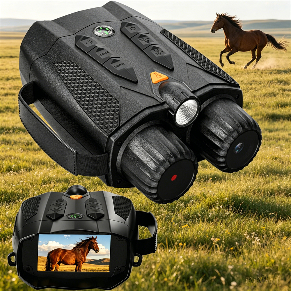 Image of Night Vision Device For Adults, Video, 4w Ir Night Vision 5000mah Battery, 9x Digital Zoom, Full Dark For Camping, Bird Watching, Hunting, Camping.