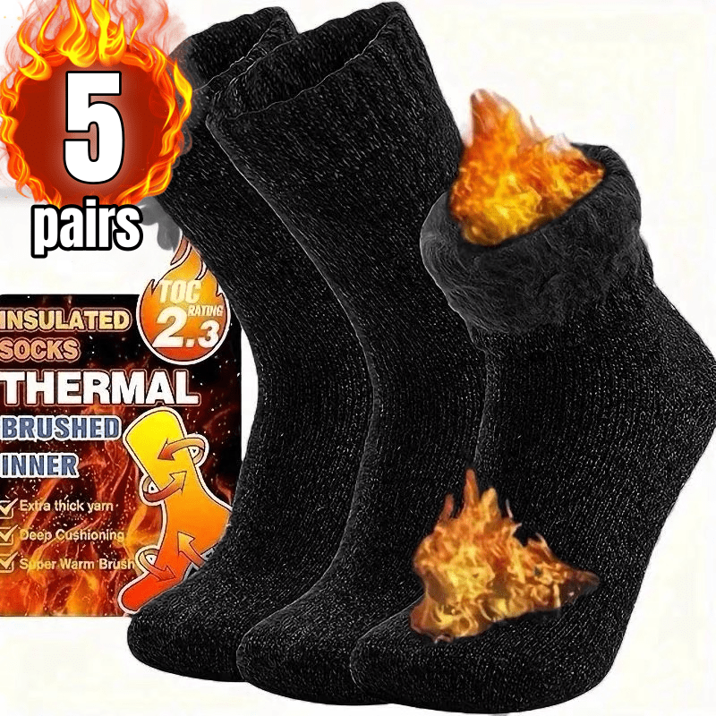 Heavy-Duty Extra-Thick Lined Snow Socks for Winter