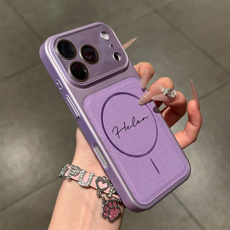 TEMU Phone Case - Custom Diy Name New Magnetic Ring Phone Case Suitable For Iphone 17 Pro Max, 17 Pro, 16 Pro Max, 16 Pro