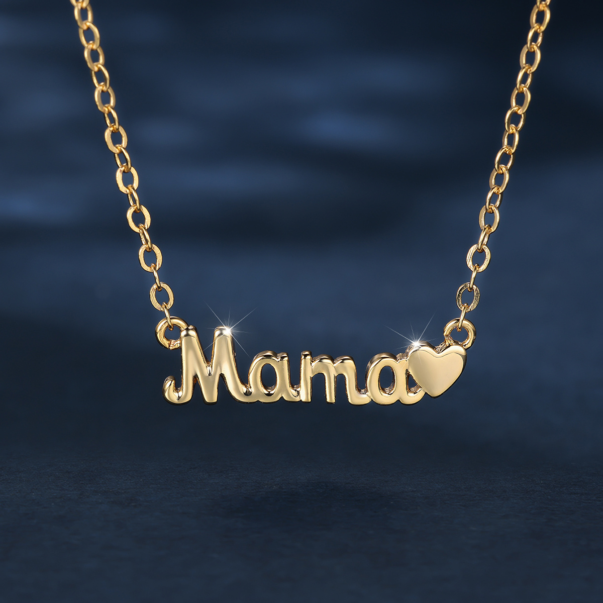 TEMU Angol "mama" Letter Copper Necklace, Simple, Elegant, And Versatile, Suitable For Daily Wear, A Gift For Mothers