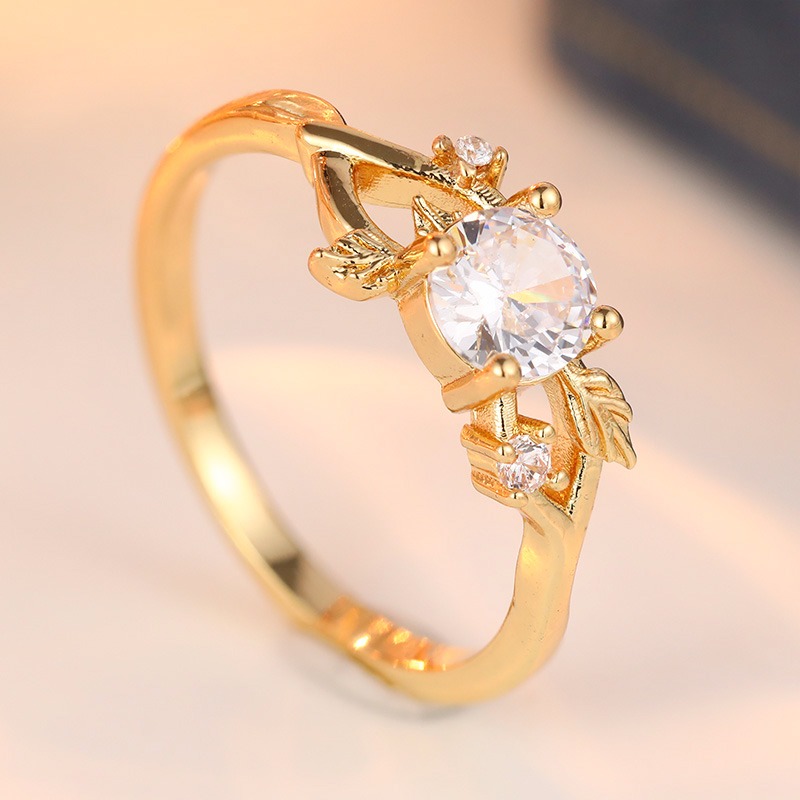 Women's Light Luxury Vine Branches & Synthetic Zirconia Ring