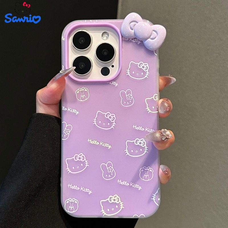 Purple Striped for hello kitty Bow Suitable for Apple Iphone 14/15 Phone Cases, Compatible with Models 11, 12, 12 Pro, 12 Pro Max, 13, 13 Pro, 13 Pro Max, 14, 14 Pro, 14 Pro Max, 14 Plus, 15, 15 Pro, 15 Plus, 15 Pro Max, 16, 16 Pro, 16 Plus, And 16 Pro