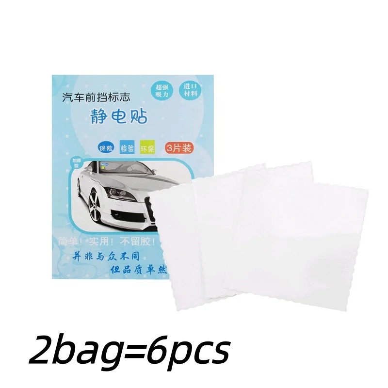 TEMU 6 pz Adesivi Elettrostatici per Parabrezza Auto, Decalcomania Statiche Trasparenti per Parabrezza, Decorazione, Accessori Interni Auto