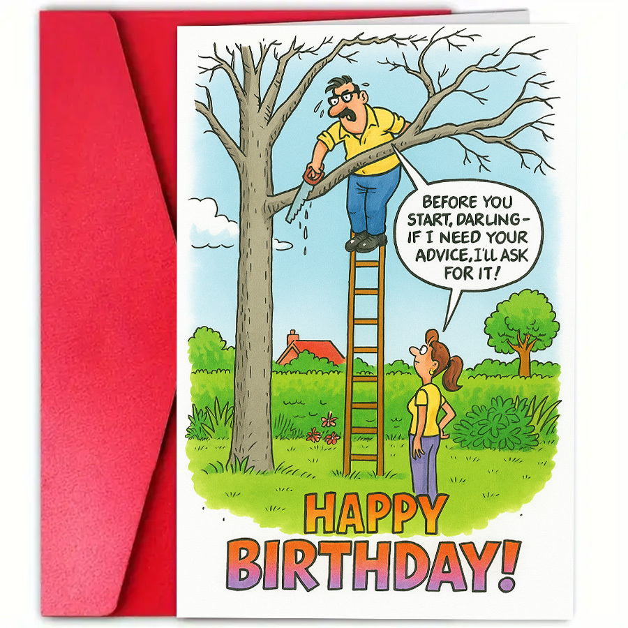 TEMU A Single Humorous Birthday Card Designed For Men, Ideal For Celebrating A Husband Or Dad, Special Occasions And Birthday