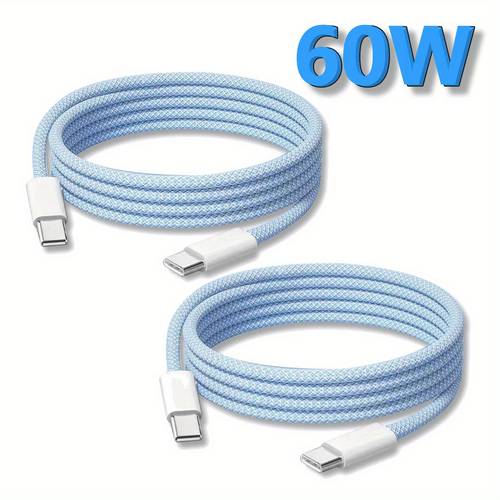 60w schnellladekabel für for iphone 17, usb c zu usb c ladekabel kompatibel mit für for iphone 17/16/15 pro/max/plus/für for ipad pro/air 5/macbook/für for samsung für for galaxy s25/s24/s23 ultra, geräteverbindung, schlichtes design
