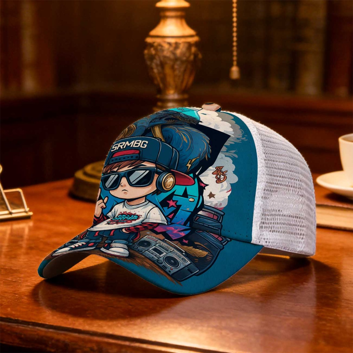 TEMU 1pc With Graffiti Vibe Print Classic Baseball Cap Mesh Cap Breathable Design Fashionable Perfect Lightweight Polyester Duckbill Hat Perfect For