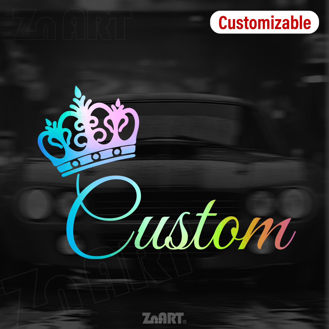 TEMU 1 Custom Decorative Crown Vinyl Sticker That Light, Perfect For Cars, Suvs, Sedans, Notebooks, Windows, And Skateboards. It Conceals Scratches