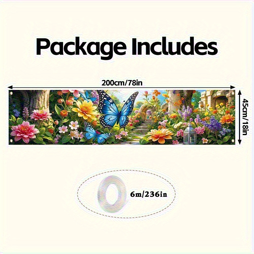 TEMU Vibrant Sign- And , Durable Polyester Outdoor Decoration, Suitable For Festivals, Parties, And Photography Backgrounds, Garden Decoration