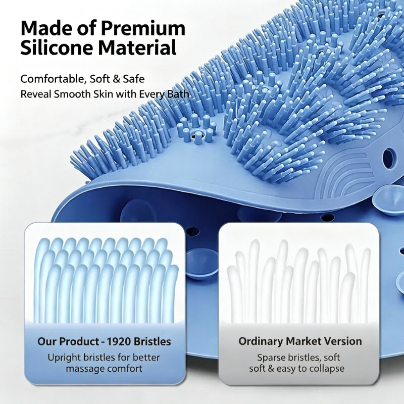 Silicone Scrubbing Tool for Back Massage and Shower Use