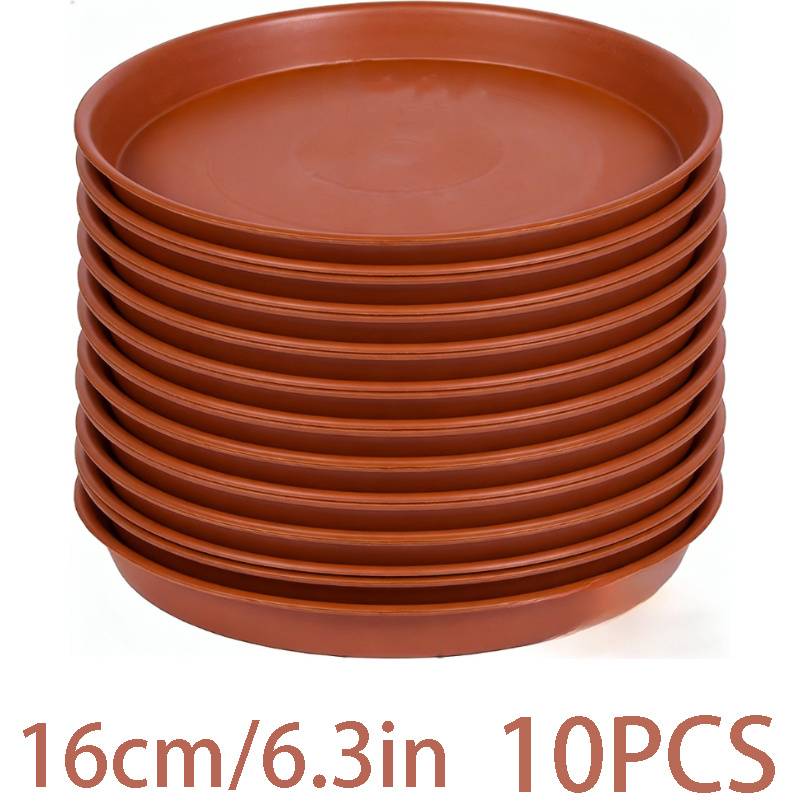 TEMU 10 piezas de bandeja para macetas de 16 cm, plástico para interiores, bandeja de agua para plantas en , base especial para macetas de terracota