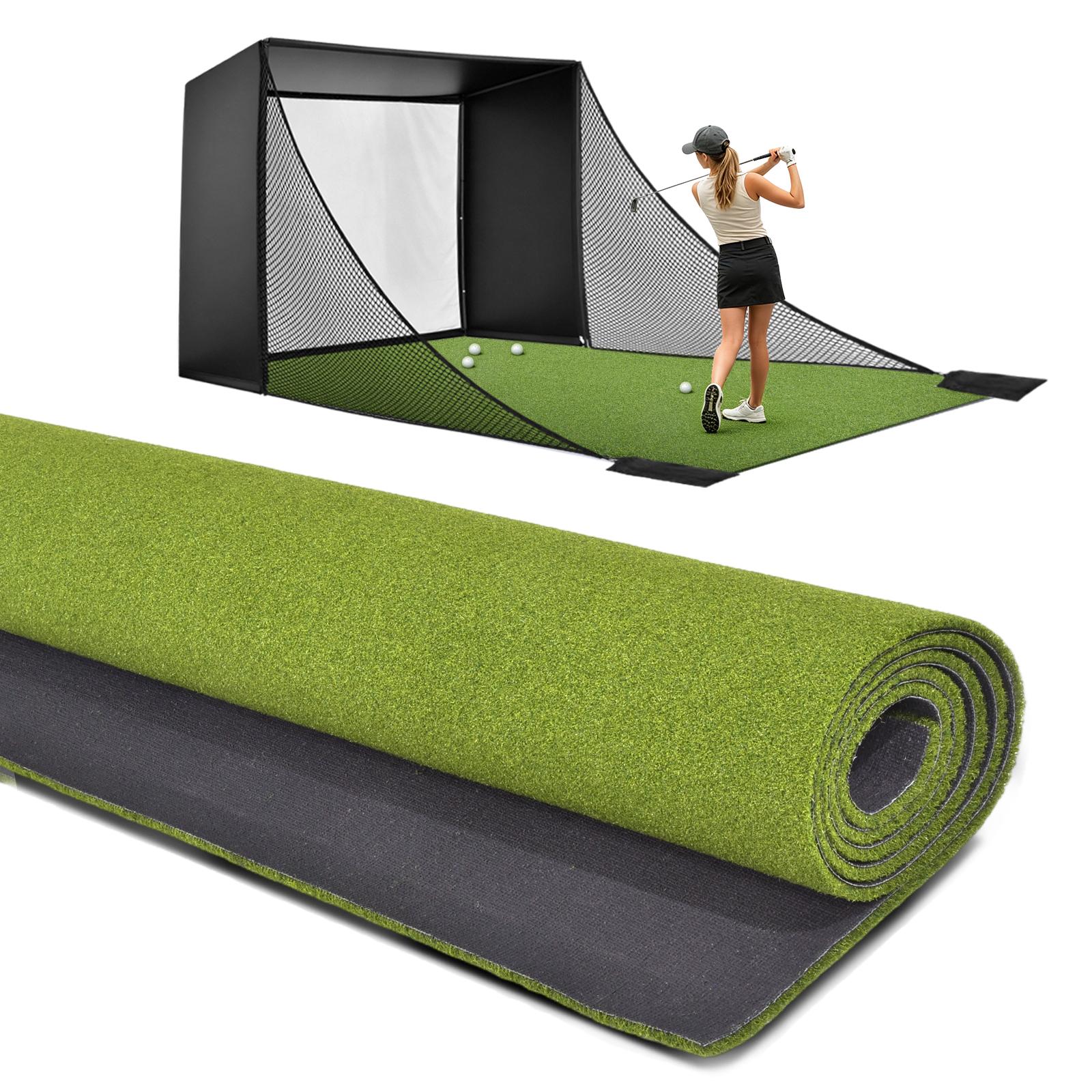 artificial grass turf 10ft x 6ft 15mm pile height artificial grass turf realistic synthetic   turf indoor outdoor golf training mat for home simulator practice hitting net drills