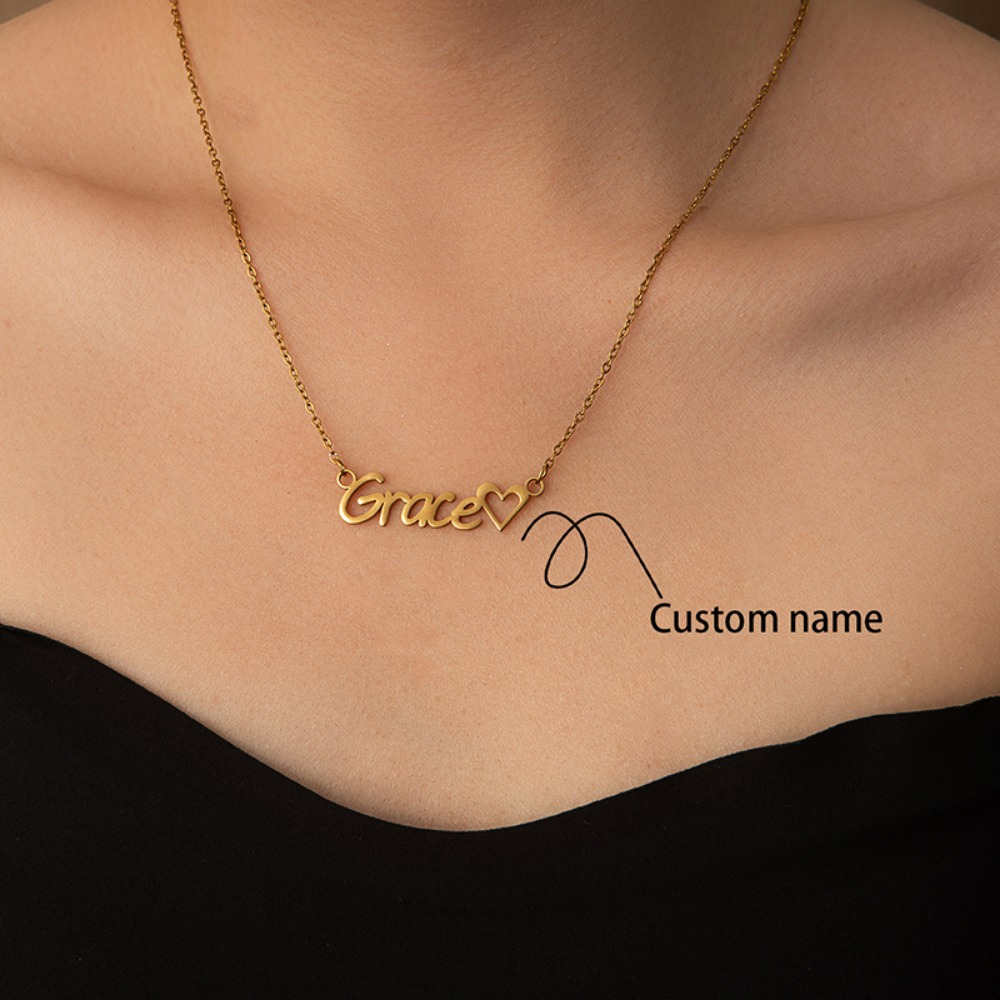 18K Golden Plated Custom Name Pendant Necklace
