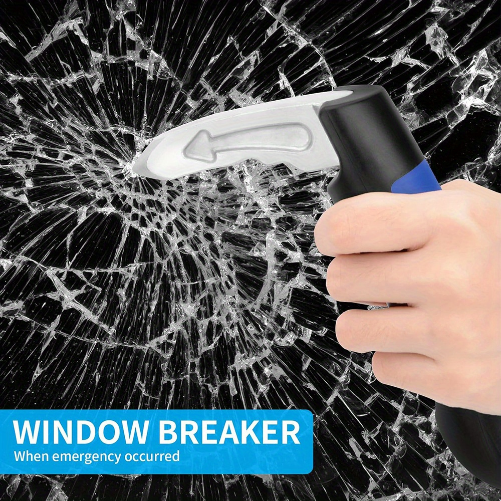 a two part aluminum car safety hammer featuring a door handle designed with an ergonomic non   ideal for seniors and individuals with disabilities compatible with the   of vehicles Product details 8