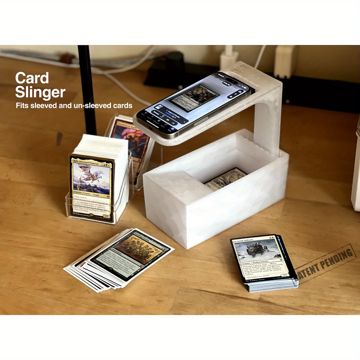TEMU 2025 New Card Slinger 3.0 - For Mtg / - Scan Large Decks - Works With Sleeved And Unsleeved Decks Card Scanner Holder Card Slinger With Phone