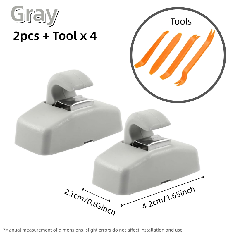 TEMU Sunshade Hook Clip Bracket Set, 2 Internal Sunshade Hook Clip Brackets   4 Car Interior Tools, Perfect Replacement For Sunshade Support Clamp