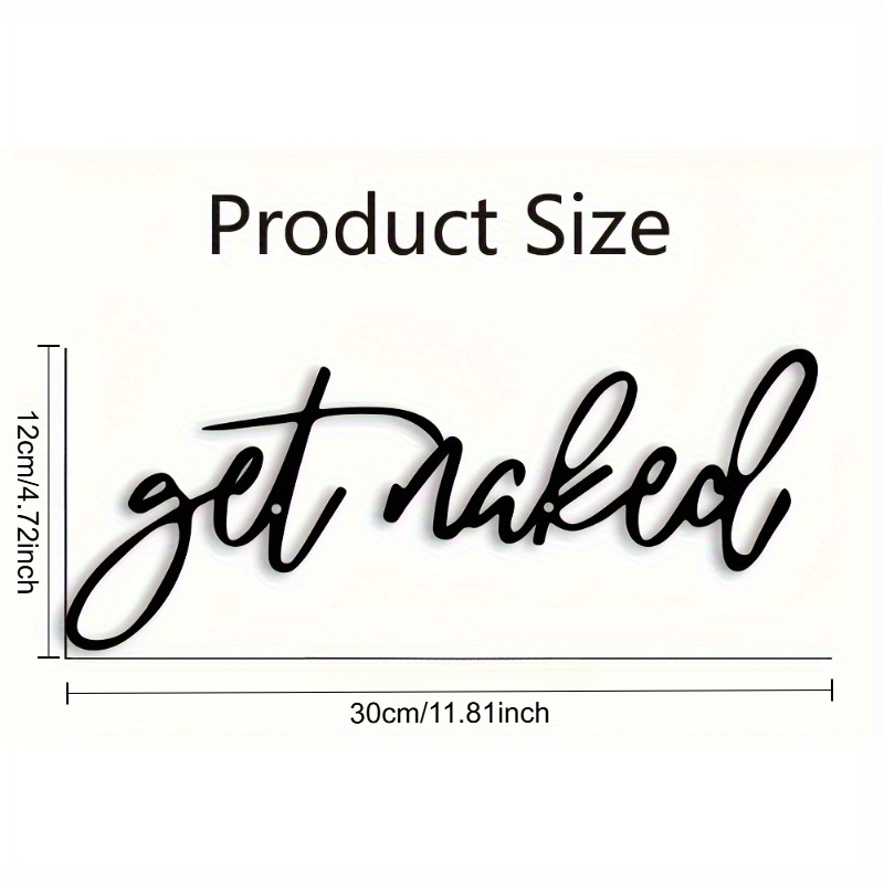 Image of Nude Sign Metal Wall Art - Chic Bathroom Decor, Black Iron Sculpture For Modern Home, Wall-mounted Hanging Accessory