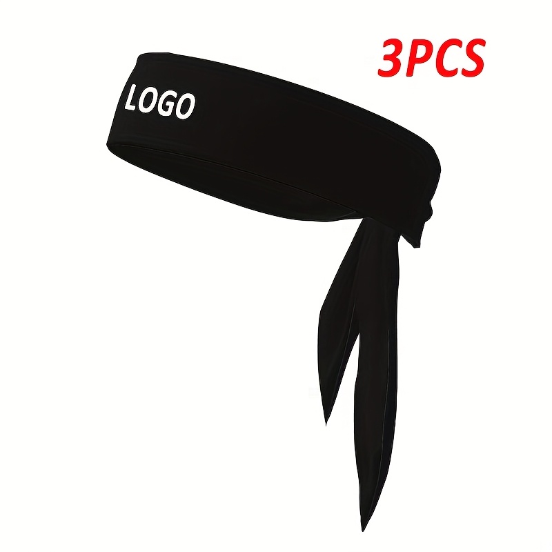 TEMU Customized Sports Headbands - Name/text/logo, Sweat-absorbing Wide Mesh & Adjustable Non-slip Backing Suitable For Team Uniforms, Gym, Running,