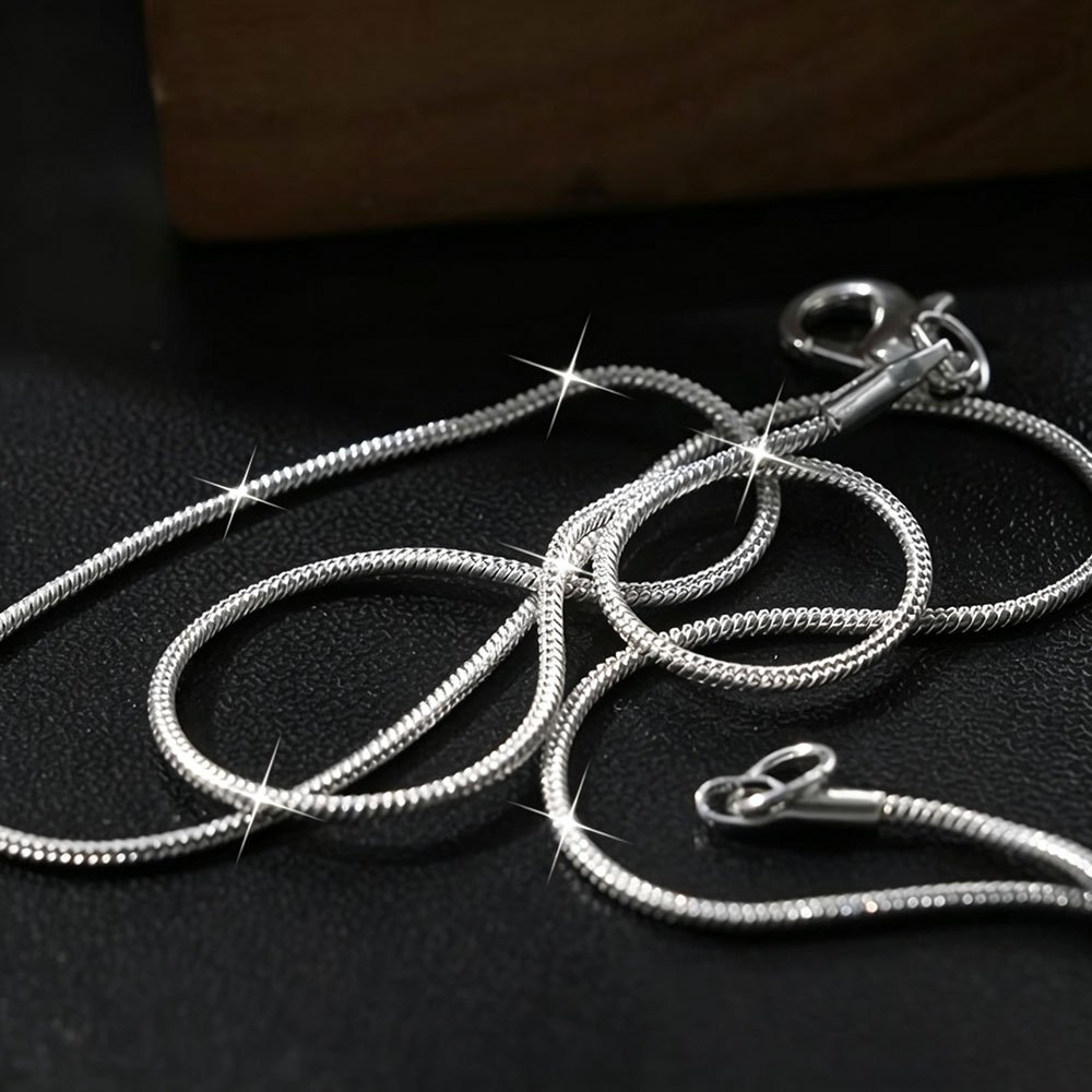 2pcs Exquisite Minimalist Two-Tone Snake Chain Jewelry Set
