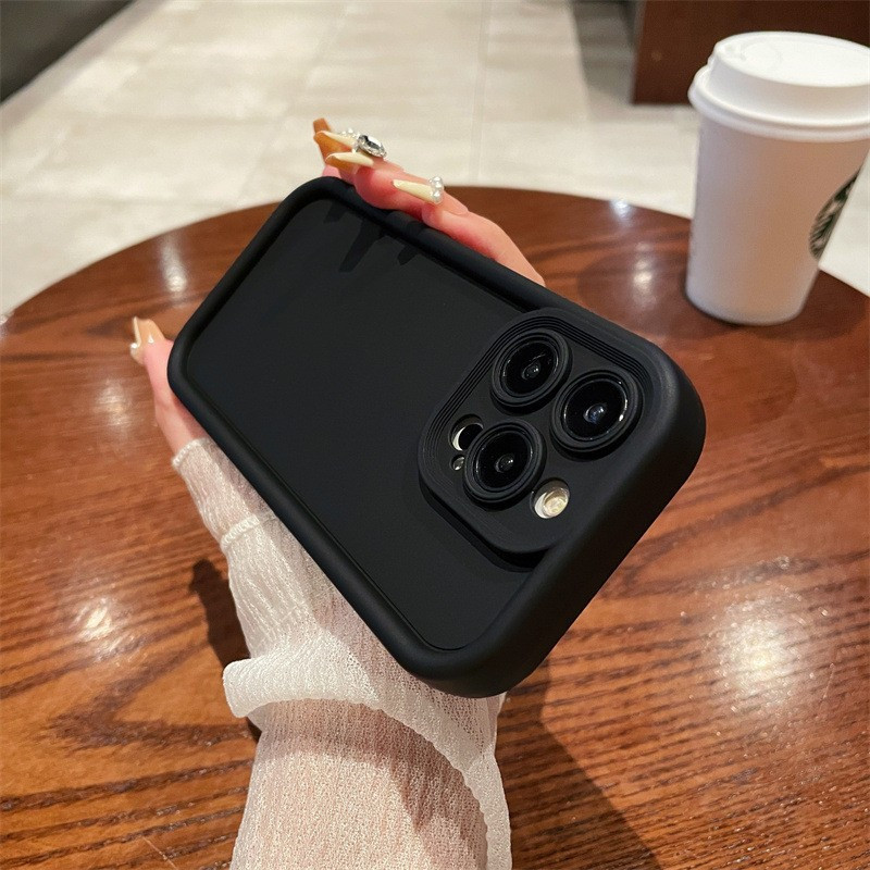 Solid Color Phone Case Compatible with iPhone X, 11, 12, 13, 14, 15 Pro Max Plus High-end Fashion Simple Style, Shockproof and Drop-resistant for Daily Use, Perfect Gift for Girlfriend or Boyfriend - Image 4