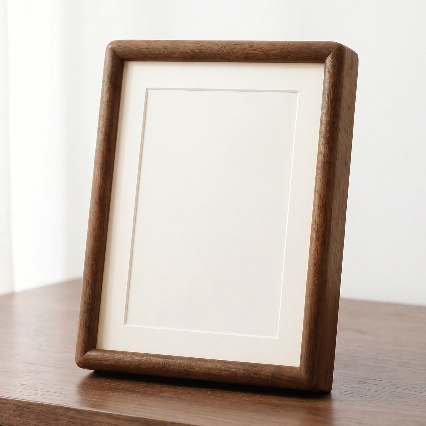 Handmade Solid Wood Mortise And Tenon Photo Frame, Walnut Stand, Rounded Corner Frame, Rectangular Wall Hanging Picture Frame