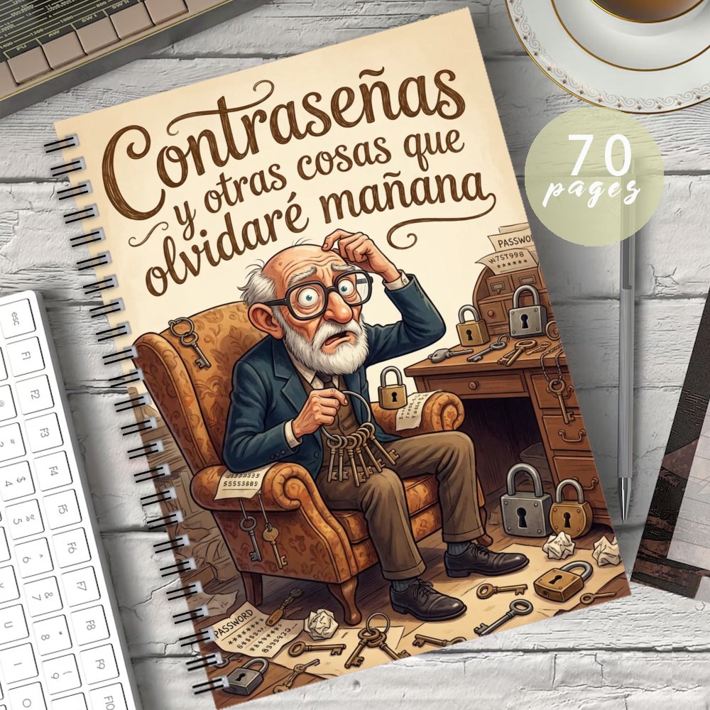 TEMU 1 pieza Cuaderno de contraseñas en español con encuadernación en , organizador de contraseñas para información de de sesión de sitios web y