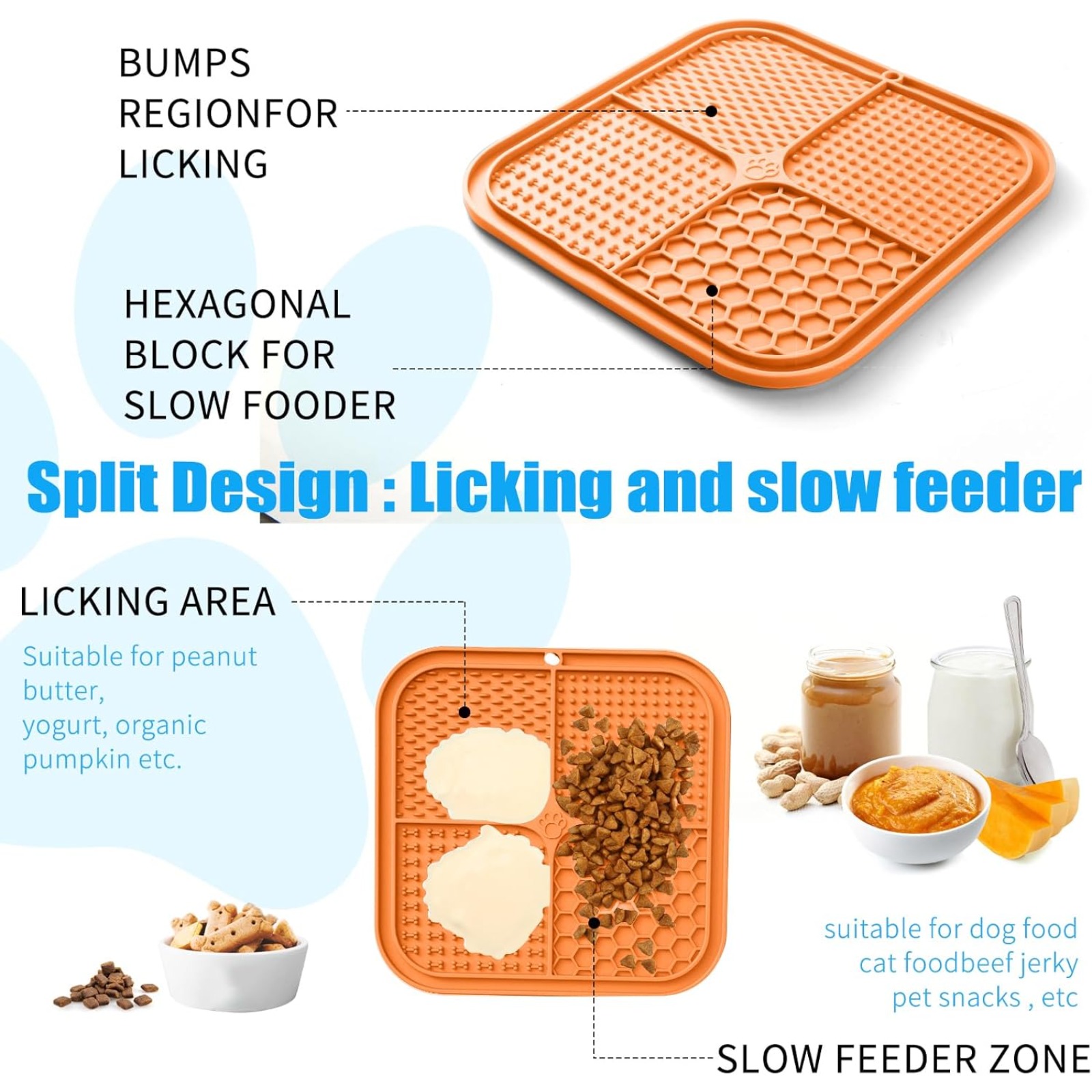 Dog Lick Mat with Suction Cups for Anxiety Relief