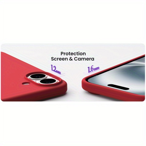 Slim Liquid Silicone Case for Iphone 16, 16 Plus, 16 Pro Max, And 16 Pro, Featuring Three Layers of Full Coverage, Soft Gel Rubber for Shock Resistance, And a Protective Cover Lined with Anti-Scratch Microfiber.