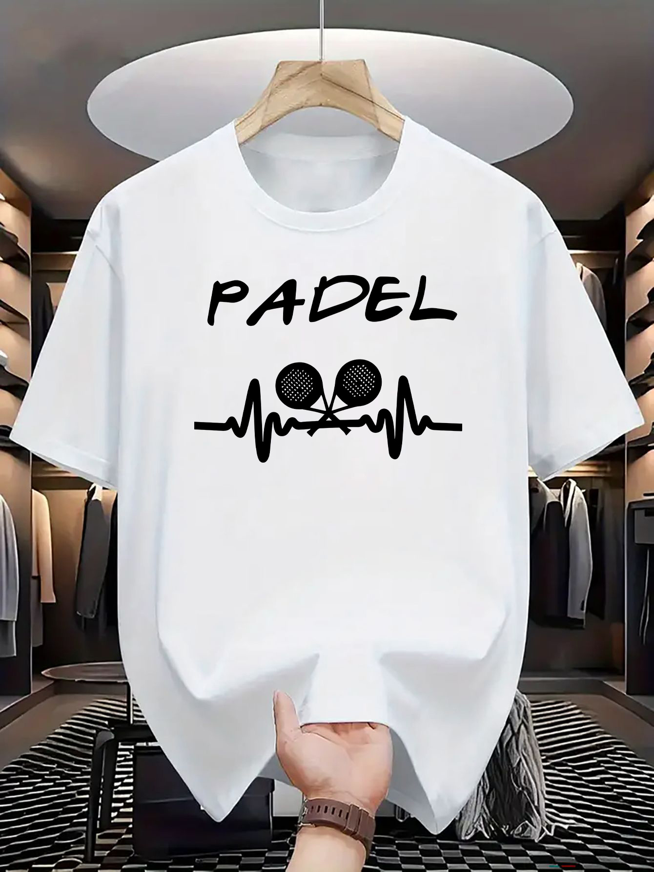 camiseta casual manga corta hombre estampado tenis Temu Ecuador