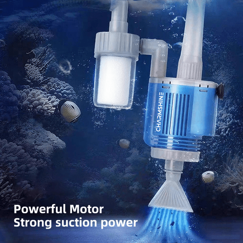 1pc of tank gravel cleaner in black grey is a multi functional water changer of cleaning the gravel absorbing residues waste from the fish and replenishing water in the fish tank