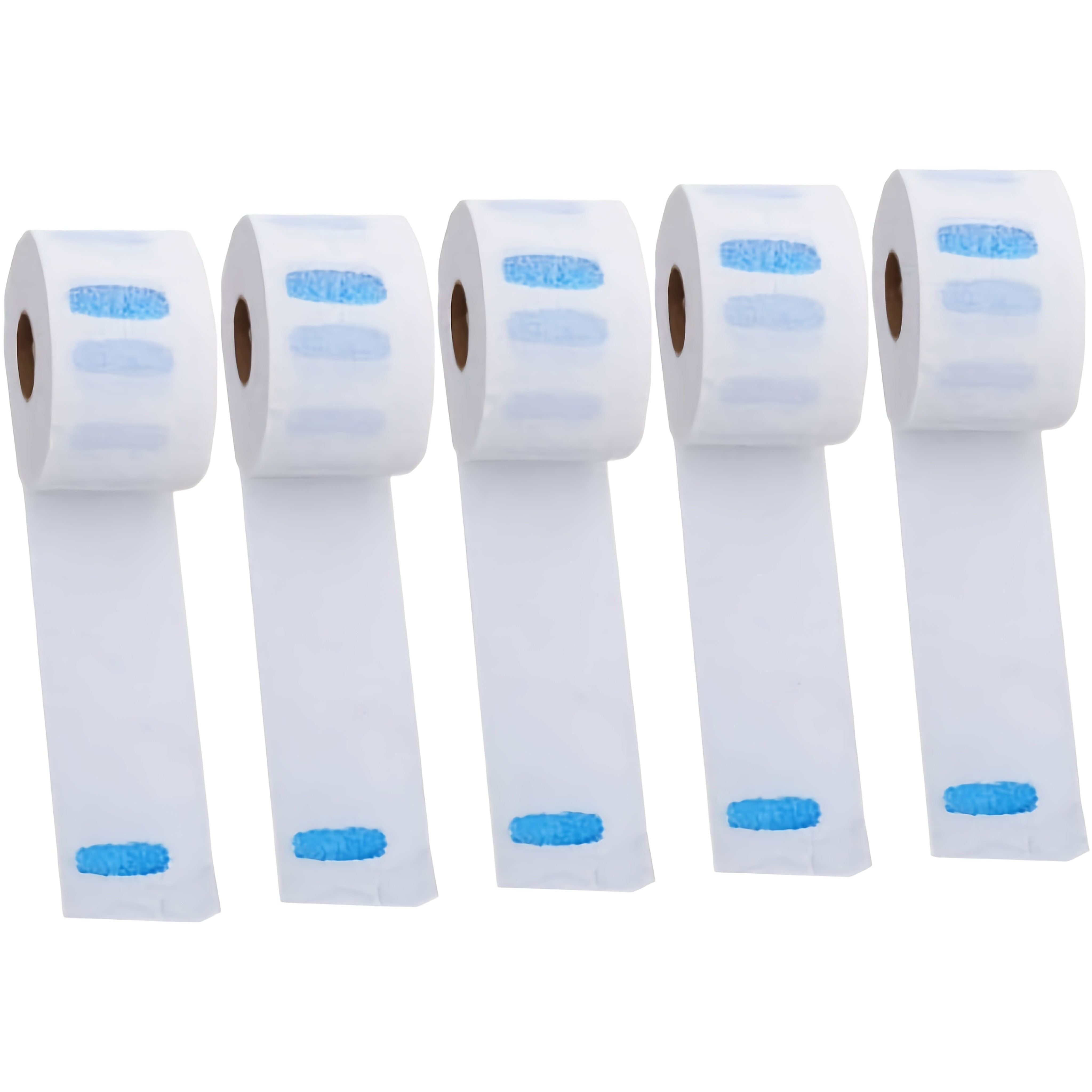 Image of 5 Rolls Of Professional Barber - Adjustable Hair Cutting And Neck Protection Strap To Prevent Hair From Splashing, Disposable Salon Neck Protection Pad, , Textured Surface Design, Absorbent Material