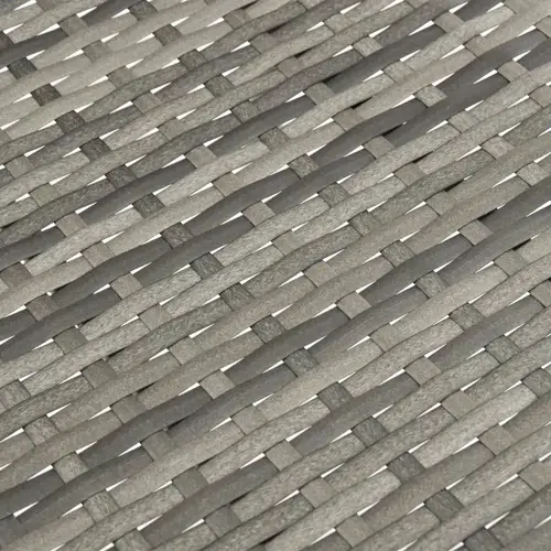 6pcs gray poly rattan stackable patio chairs with armrests high quality pe wicker powder coated frame lightweight outdoor furniture for poolside space saving design patio chair cushions