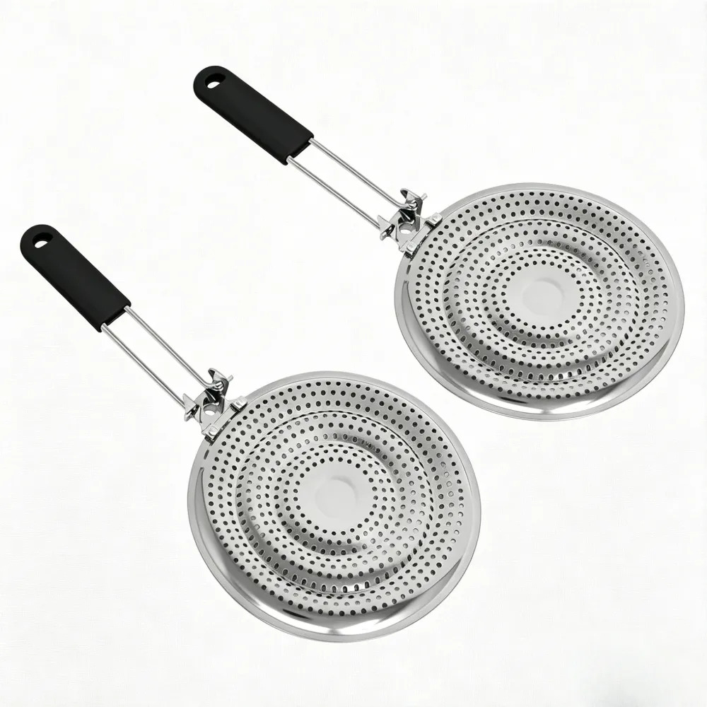 TEMU 2 Sets Of Gas Stove Radiators With Foldable Handles, Gas Stove Radiator Plates For Heating, Heat Dissipation Boiling Stove Plates, Heat