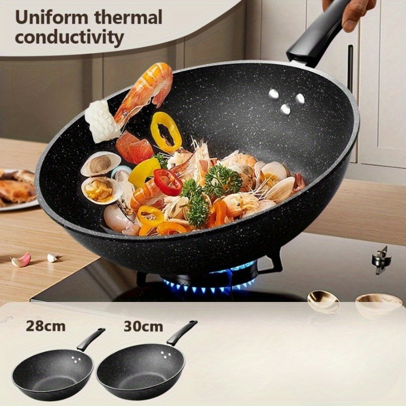 ITSMILLERS Ceramic Nonstick Octagonal Wok 12.5 Inch Die