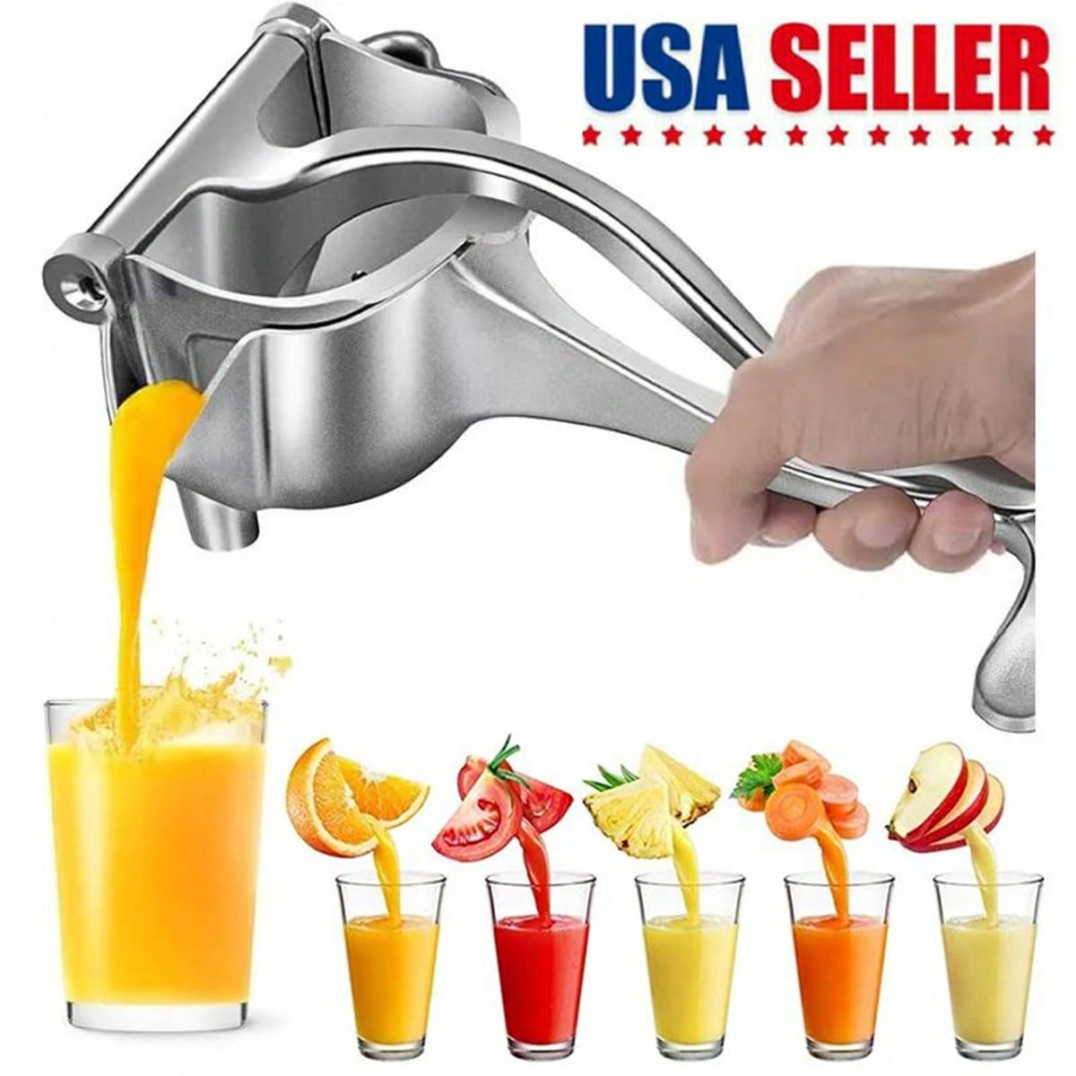 TEMU High-quality Heavy-duty Metal Manual Juicer, With An Filter. Handheld Citrus Juicer For Extracting Juice From Lemons, Oranges, , , And