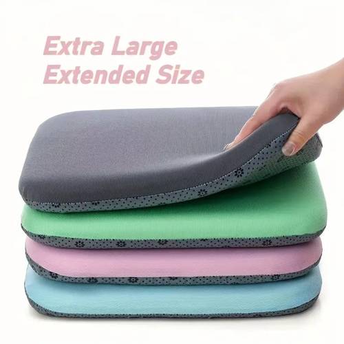 extra large 15 72 inch ergonomic seat cushion high density pu foam with non slip base soft woven cover machine washable and breathable extended seating support for office chairs and car seats
