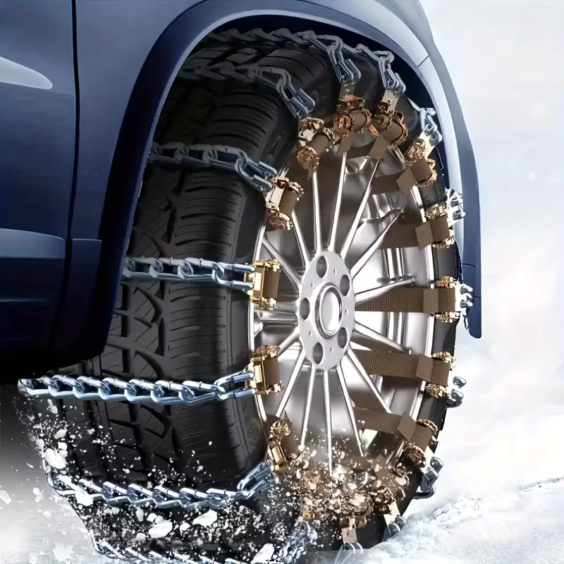 10pcs winter and off road vehicle anti slip chains   applicable steel material reusable     traction for snowy and   terrains essential for emergency rescue and multi terrain driving Product details 5