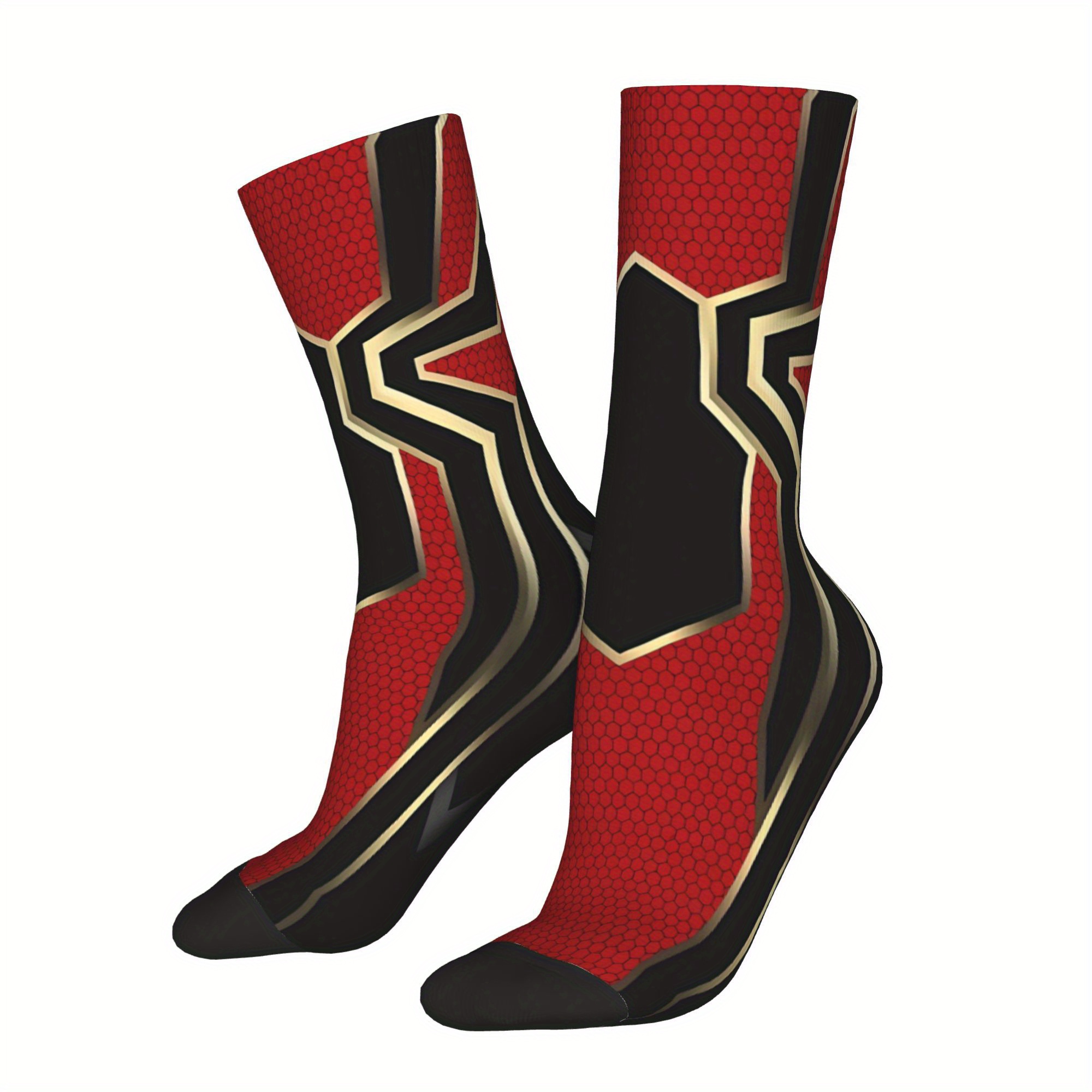 TEMU Spider Sock Printed For Man Polyester2d Print Design