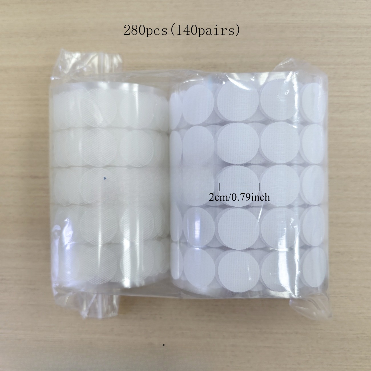 TEMU 280 piezas (140 ) de cinta de cara autoadhesiva blanca, negra y transparente de 20 mm de diámetro, muy adecuada para manualidades, proyectos