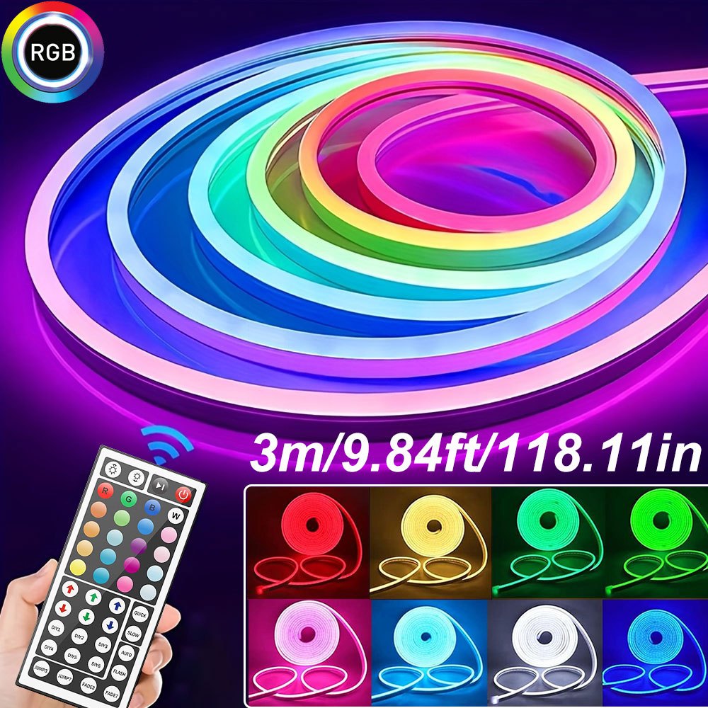 5v Usb Neon Light Rgb Neon Strip Lights Flexible With Remote Control Powered Gaming And Bedroom Decor Lighting Led Neon Light For Bedroom Lights For Bedroom With Remote