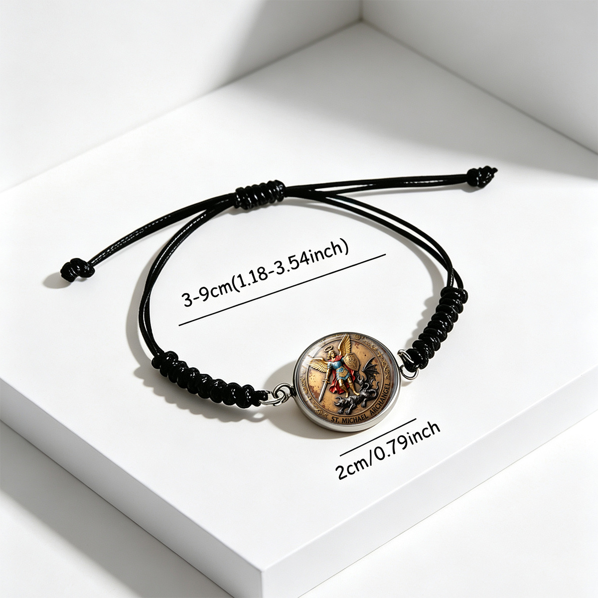 Unisex Classic Winged Warrior Shield Art Pattern Adjustable Bracelet