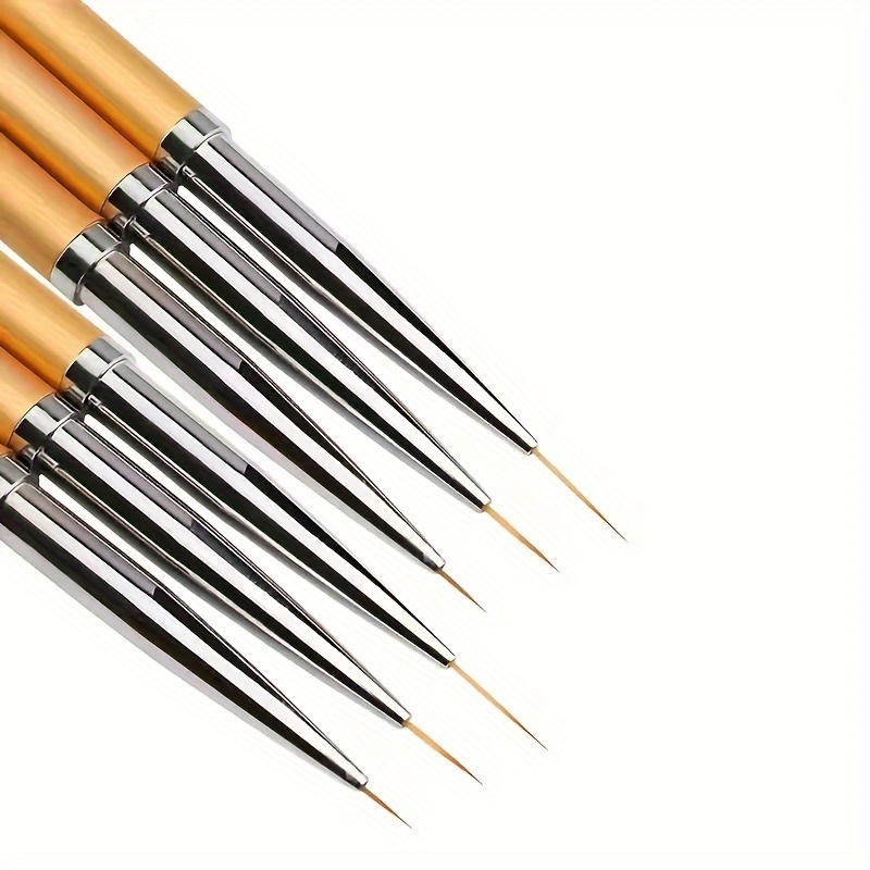 TEMU Lot de 6 pinceaux ultra-fins, stylo professionnel pour art et peinture sur ongles, stylo de pour dessin de