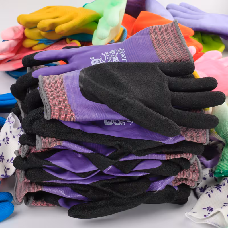 purple rose gloves thickened dishwashing cleaning gloves for women and men use in kitchen or bathroom indoor outdoor compatible with black accents Product details 0