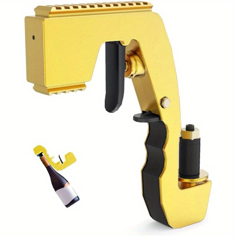  gun gun for parties lightweight plastic sprayer with adjustable rubber plugportable safe beer shooter for birthdays weddingseasy clean reusable golden details 0