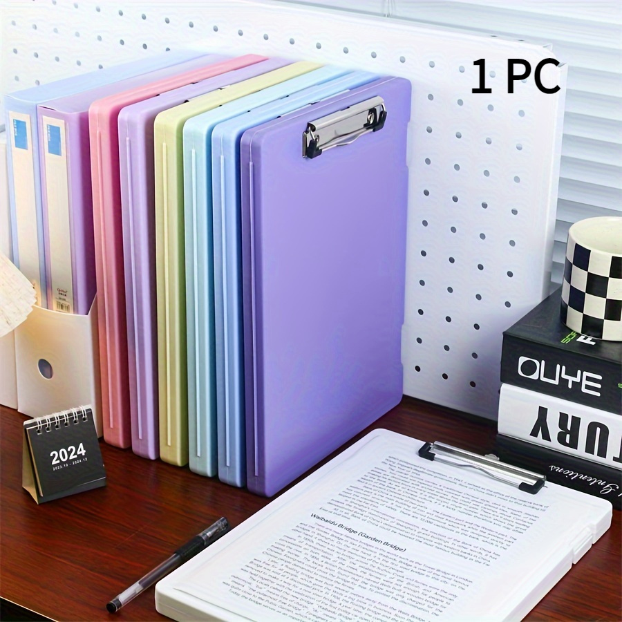 

1pc Color File Organizer With Clip - Folder, Versatile Folder For Students And Office Use