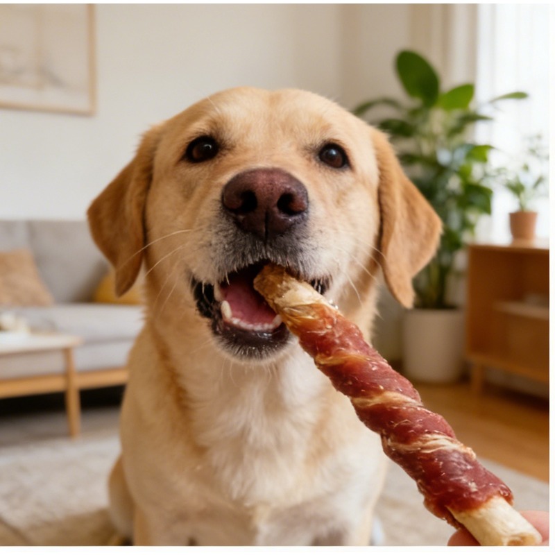 duck and cowhide grinding stick wrapped in approximately 3 53oz 100g duck meat teeth cleaning nutrition training rewards dog snacks teeth grinding Product details 1