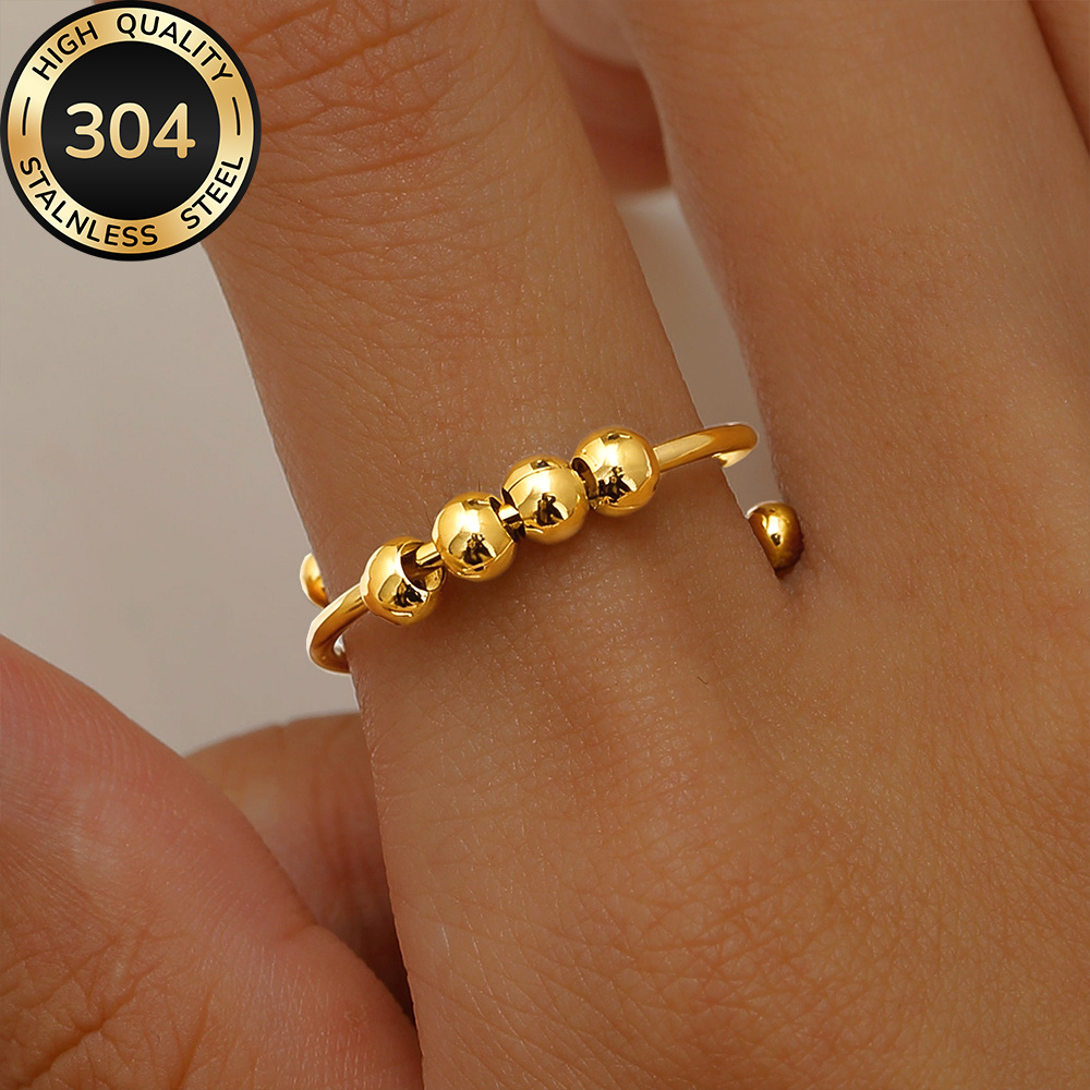 TEMU High-quality Stainless Steel , Hypoallergenic, Fade-resistant, Comfortable And Versatile, Easy And Elegant, A Stylish Ladies Ring Suitable For